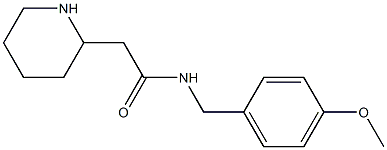 N-[(4-methoxyphenyl)methyl]-2-(piperidin-2-yl)acetamide Structure