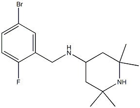 N-[(5-bromo-2-fluorophenyl)methyl]-2,2,6,6-tetramethylpiperidin-4-amine Structure