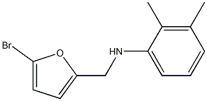 N-[(5-bromofuran-2-yl)methyl]-2,3-dimethylaniline 구조식 이미지