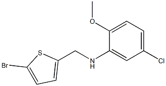 N-[(5-bromothiophen-2-yl)methyl]-5-chloro-2-methoxyaniline 구조식 이미지