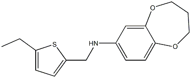 N-[(5-ethylthiophen-2-yl)methyl]-3,4-dihydro-2H-1,5-benzodioxepin-7-amine Structure