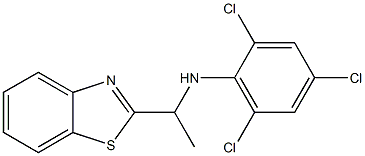 N-[1-(1,3-benzothiazol-2-yl)ethyl]-2,4,6-trichloroaniline 구조식 이미지