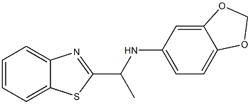 N-[1-(1,3-benzothiazol-2-yl)ethyl]-2H-1,3-benzodioxol-5-amine Structure