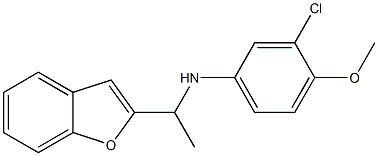 N-[1-(1-benzofuran-2-yl)ethyl]-3-chloro-4-methoxyaniline 구조식 이미지