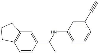 N-[1-(2,3-dihydro-1H-inden-5-yl)ethyl]-3-ethynylaniline 구조식 이미지