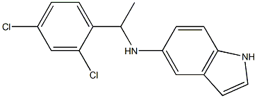 N-[1-(2,4-dichlorophenyl)ethyl]-1H-indol-5-amine 구조식 이미지