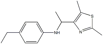 N-[1-(2,5-dimethyl-1,3-thiazol-4-yl)ethyl]-4-ethylaniline 구조식 이미지