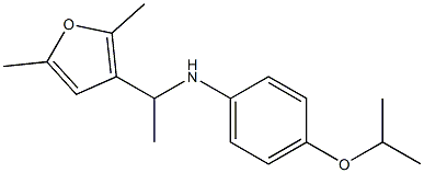 N-[1-(2,5-dimethylfuran-3-yl)ethyl]-4-(propan-2-yloxy)aniline Structure