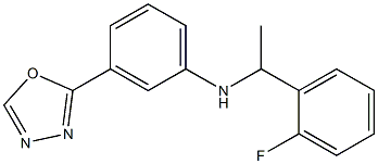 N-[1-(2-fluorophenyl)ethyl]-3-(1,3,4-oxadiazol-2-yl)aniline 구조식 이미지