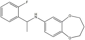 N-[1-(2-fluorophenyl)ethyl]-3,4-dihydro-2H-1,5-benzodioxepin-7-amine 구조식 이미지