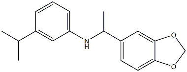 N-[1-(2H-1,3-benzodioxol-5-yl)ethyl]-3-(propan-2-yl)aniline 구조식 이미지