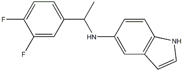 N-[1-(3,4-difluorophenyl)ethyl]-1H-indol-5-amine 구조식 이미지