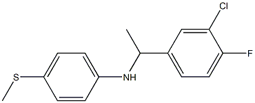 N-[1-(3-chloro-4-fluorophenyl)ethyl]-4-(methylsulfanyl)aniline 구조식 이미지