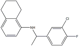 N-[1-(3-chloro-4-fluorophenyl)ethyl]-5,6,7,8-tetrahydronaphthalen-1-amine 구조식 이미지