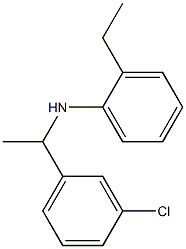 N-[1-(3-chlorophenyl)ethyl]-2-ethylaniline Structure