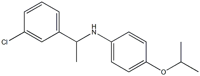 N-[1-(3-chlorophenyl)ethyl]-4-(propan-2-yloxy)aniline Structure