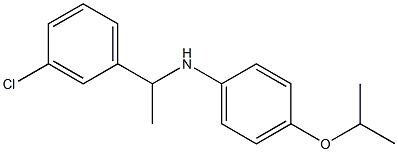 N-[1-(3-chlorophenyl)ethyl]-4-(propan-2-yloxy)aniline 구조식 이미지