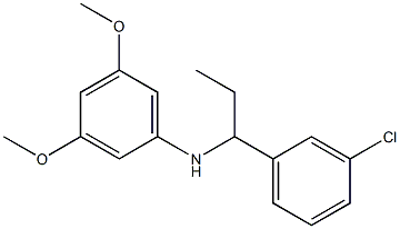 N-[1-(3-chlorophenyl)propyl]-3,5-dimethoxyaniline Structure