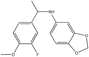 N-[1-(3-fluoro-4-methoxyphenyl)ethyl]-2H-1,3-benzodioxol-5-amine 구조식 이미지