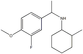 N-[1-(3-fluoro-4-methoxyphenyl)ethyl]-2-methylcyclohexan-1-amine 구조식 이미지