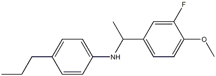 N-[1-(3-fluoro-4-methoxyphenyl)ethyl]-4-propylaniline 구조식 이미지