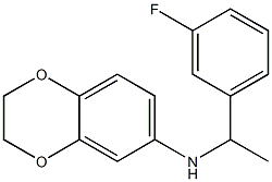 N-[1-(3-fluorophenyl)ethyl]-2,3-dihydro-1,4-benzodioxin-6-amine 구조식 이미지