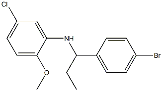 N-[1-(4-bromophenyl)propyl]-5-chloro-2-methoxyaniline 구조식 이미지