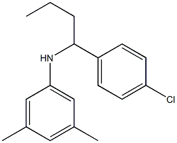 N-[1-(4-chlorophenyl)butyl]-3,5-dimethylaniline 구조식 이미지