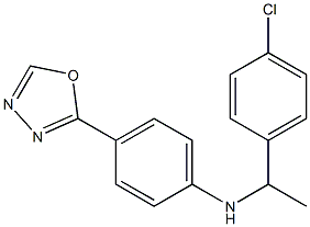 N-[1-(4-chlorophenyl)ethyl]-4-(1,3,4-oxadiazol-2-yl)aniline 구조식 이미지