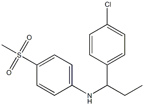 N-[1-(4-chlorophenyl)propyl]-4-methanesulfonylaniline Structure