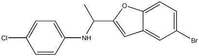 N-[1-(5-bromo-1-benzofuran-2-yl)ethyl]-4-chloroaniline 구조식 이미지