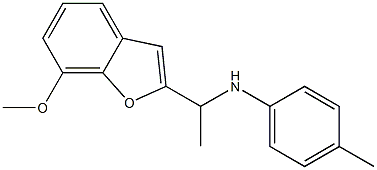 N-[1-(7-methoxy-1-benzofuran-2-yl)ethyl]-4-methylaniline 구조식 이미지