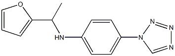 N-[1-(furan-2-yl)ethyl]-4-(1H-1,2,3,4-tetrazol-1-yl)aniline 구조식 이미지
