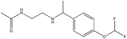 N-[2-({1-[4-(difluoromethoxy)phenyl]ethyl}amino)ethyl]acetamide 구조식 이미지