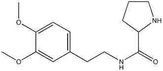 N-[2-(3,4-dimethoxyphenyl)ethyl]pyrrolidine-2-carboxamide 구조식 이미지