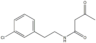 N-[2-(3-chlorophenyl)ethyl]-3-oxobutanamide 구조식 이미지