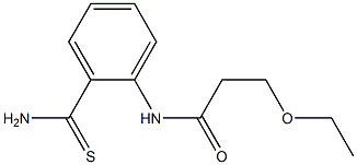 N-[2-(aminocarbonothioyl)phenyl]-3-ethoxypropanamide Structure