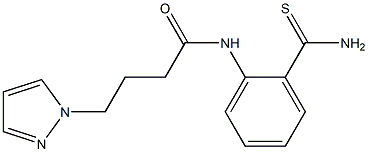 N-[2-(aminocarbonothioyl)phenyl]-4-(1H-pyrazol-1-yl)butanamide Structure