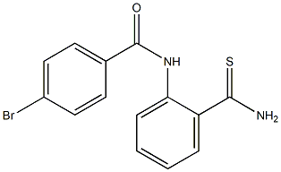 N-[2-(aminocarbonothioyl)phenyl]-4-bromobenzamide 구조식 이미지