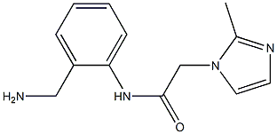 N-[2-(aminomethyl)phenyl]-2-(2-methyl-1H-imidazol-1-yl)acetamide 구조식 이미지