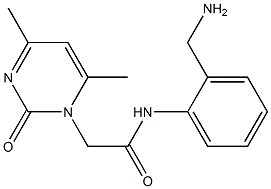 N-[2-(aminomethyl)phenyl]-2-(4,6-dimethyl-2-oxopyrimidin-1(2H)-yl)acetamide 구조식 이미지