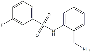 N-[2-(aminomethyl)phenyl]-3-fluorobenzenesulfonamide 구조식 이미지