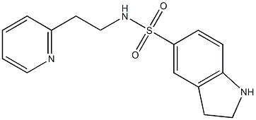 N-[2-(pyridin-2-yl)ethyl]-2,3-dihydro-1H-indole-5-sulfonamide 구조식 이미지