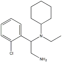 N-[2-amino-1-(2-chlorophenyl)ethyl]-N-ethylcyclohexanamine 구조식 이미지