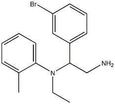 N-[2-amino-1-(3-bromophenyl)ethyl]-N-ethyl-2-methylaniline Structure