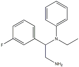 N-[2-amino-1-(3-fluorophenyl)ethyl]-N-ethyl-N-phenylamine 구조식 이미지