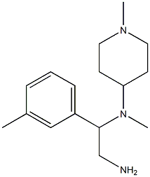 N-[2-amino-1-(3-methylphenyl)ethyl]-N-methyl-N-(1-methylpiperidin-4-yl)amine Structure