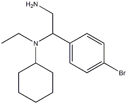 N-[2-amino-1-(4-bromophenyl)ethyl]-N-ethylcyclohexanamine 구조식 이미지