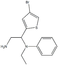 N-[2-amino-1-(4-bromothiophen-2-yl)ethyl]-N-ethylaniline 구조식 이미지