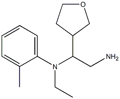 N-[2-amino-1-(oxolan-3-yl)ethyl]-N-ethyl-2-methylaniline 구조식 이미지